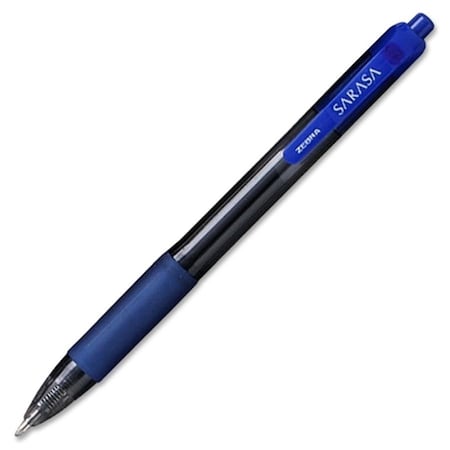 Zebra Pen .  Sarasa Retractable Gel Pen, Blue Ink, Bold, 12PK ZE31237